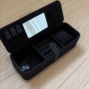 BEIS Black Travel Jewelry Case with Mirror